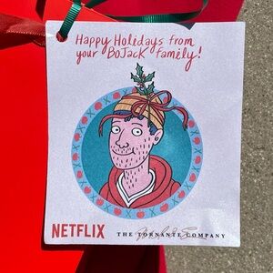 RARE BoJack Horseman Cast/Crew Netflix “Todd” Gift Bag Hoodie Beanie Script Note
